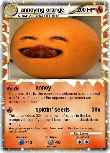 Pokémon Annoying Orange 1718 1718 Annoy My Pokemon Card