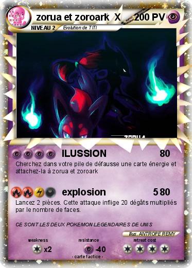 Pokemon zorua et zoroark  X