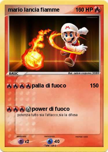 Pokemon mario lancia fiamme