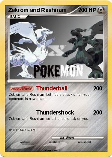 Pokemon Zekrom and Reshiram