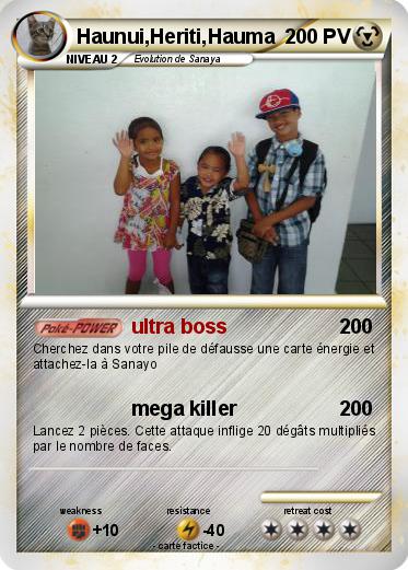 Pokemon Haunui,Heriti,Hauma