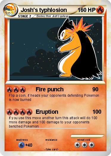 Pokemon Josh's typhlosion