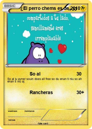 Pokemon ¿El perro chems es de 2010?