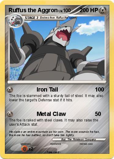 Pokemon Ruffus the Aggron