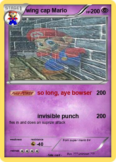 Pokemon wing cap Mario