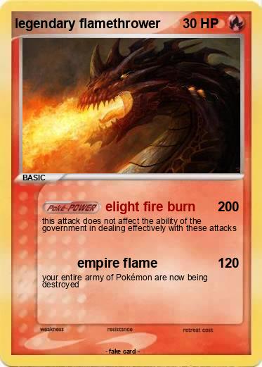 Pokemon legendary flamethrower