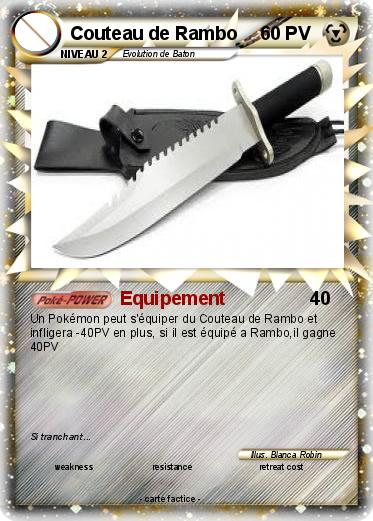 Pokemon Couteau de Rambo
