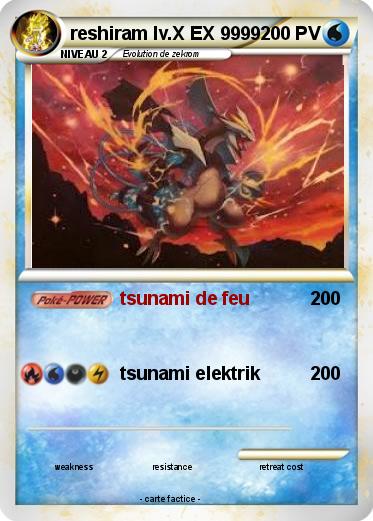 Pokemon reshiram lv.X EX 9999
