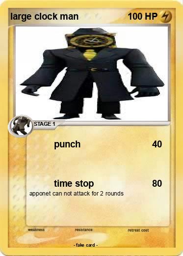 Pokemon large clock man
