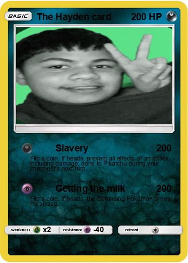 Pokemon The Hayden card
