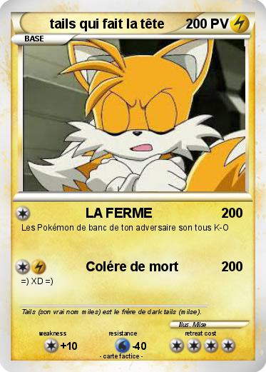 Pokemon tails qui fait la tête