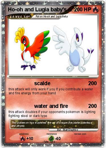 Pokemon Ho-oh and Lugia baby's