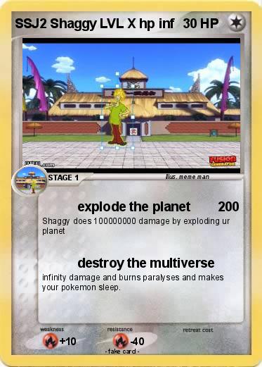 Pokemon SSJ2 Shaggy LVL X hp inf