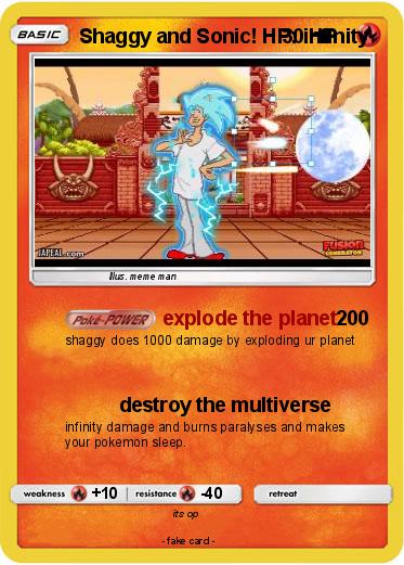 Pokemon Shaggy and Sonic! HP: infinity