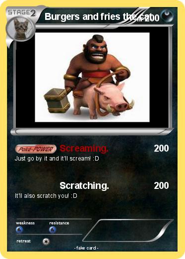 Pokemon Burgers and fries the cat.