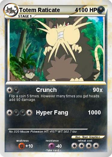 Pokemon Totem Raticate          4