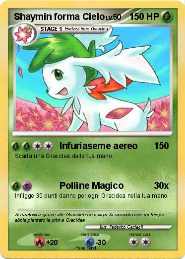Pokemon Shaymin forma Cielo
