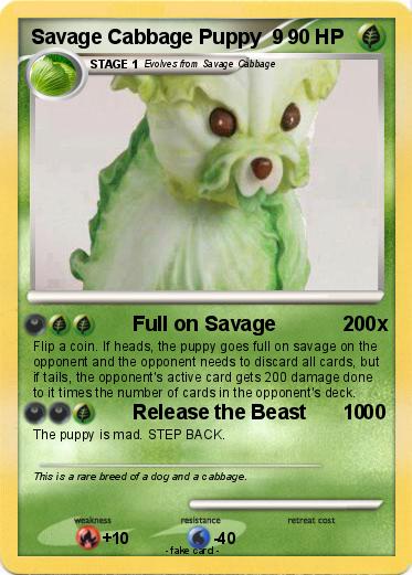 Pokemon Savage Cabbage Puppy  9