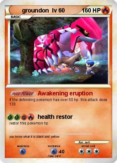 Pokemon groundon  lv 60