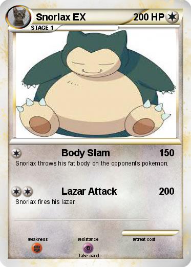 Pokemon Snorlax EX