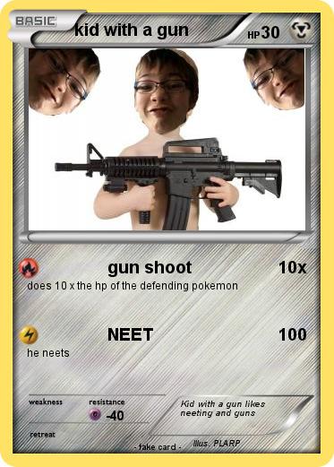 Pokemon kid with a gun