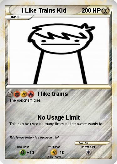 Pokemon I Like Trains Kid