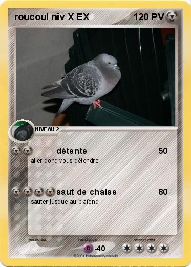 Pokemon roucoul niv X EX