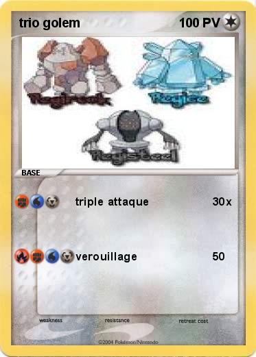 Pokemon trio golem