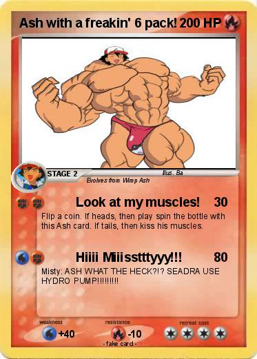 Pokemon Ash with a freakin' 6 pack!