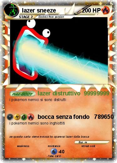 Pokemon lazer sneeze