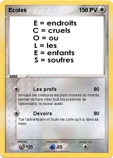 Pokemon Ecoles