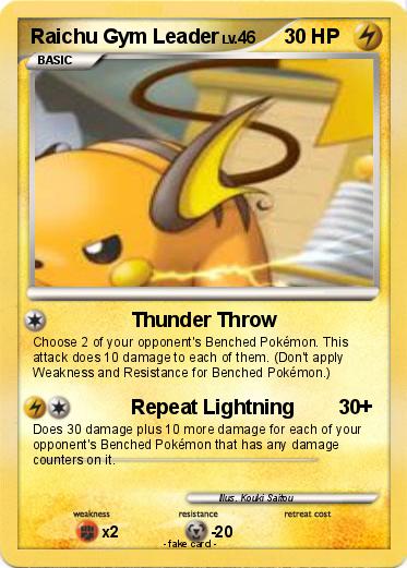 Pokemon Raichu Gym Leader