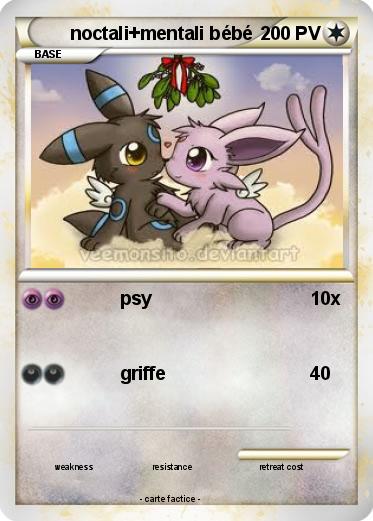 Pokemon noctali+mentali bébé