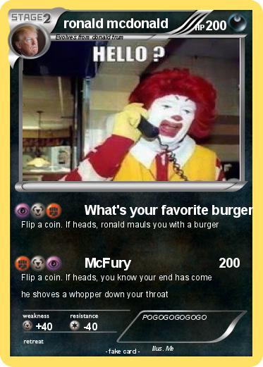 Pokemon ronald mcdonald