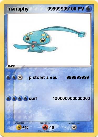 Pokemon manaphy              99999999  