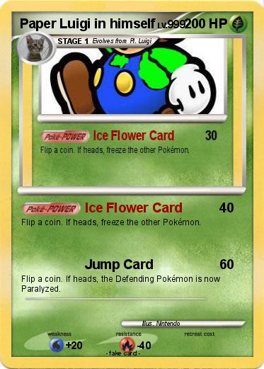 Pokemon Paper Luigi in himself