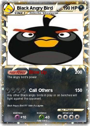 Pokemon Black Angry Bird