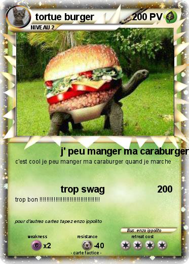 Pokemon tortue burger