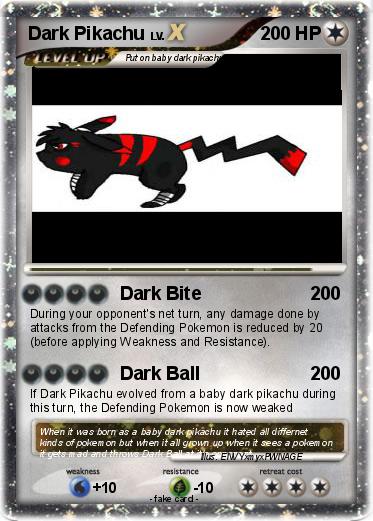Pokemon Dark Pikachu