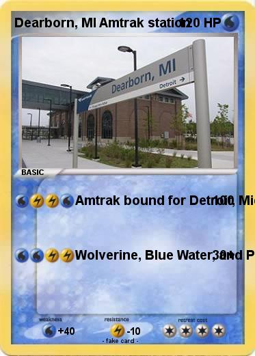 Pokemon Dearborn, MI Amtrak station