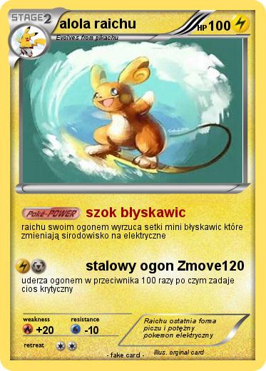 Pokemon alola raichu