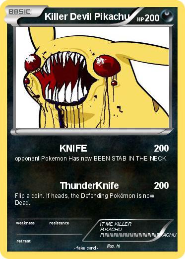 Pokemon Killer Devil Pikachu