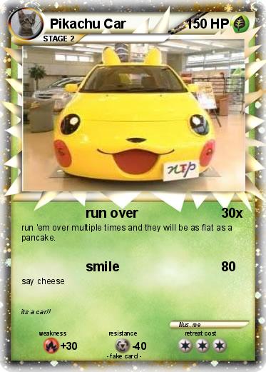 Pokemon Pikachu Car