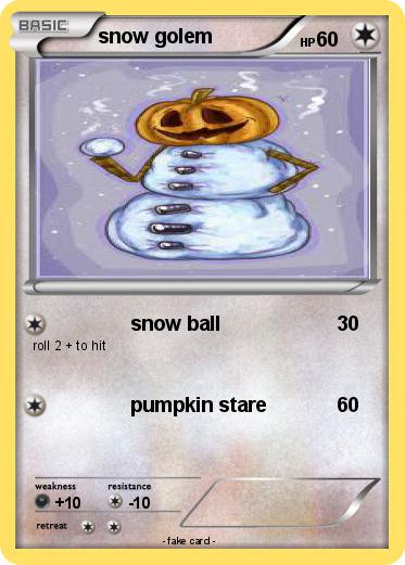 Pokemon snow golem