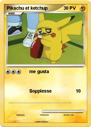 Pokemon Pikachu et ketchup