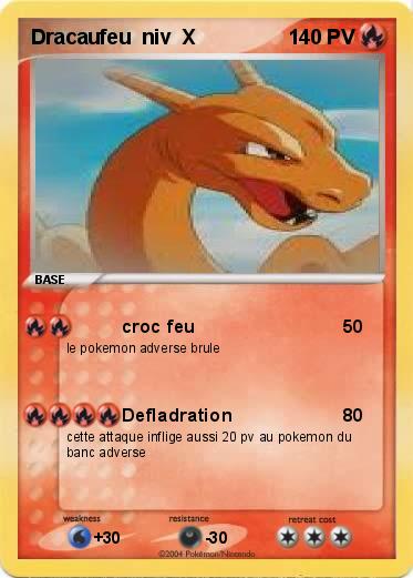 Pokemon Dracaufeu  niv  X