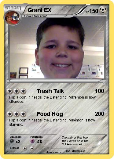 Pok mon Grant EX 3 3 Trash Talk My Pokemon Card