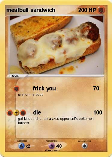 Pokemon meatball sandwich