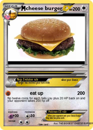 Pokemon cheese burger