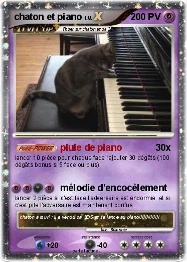Pokemon chaton et piano